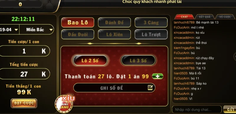 Lô kép sở hữu tỷ lệ đổi thưởng hấp dẫn tại Go 88