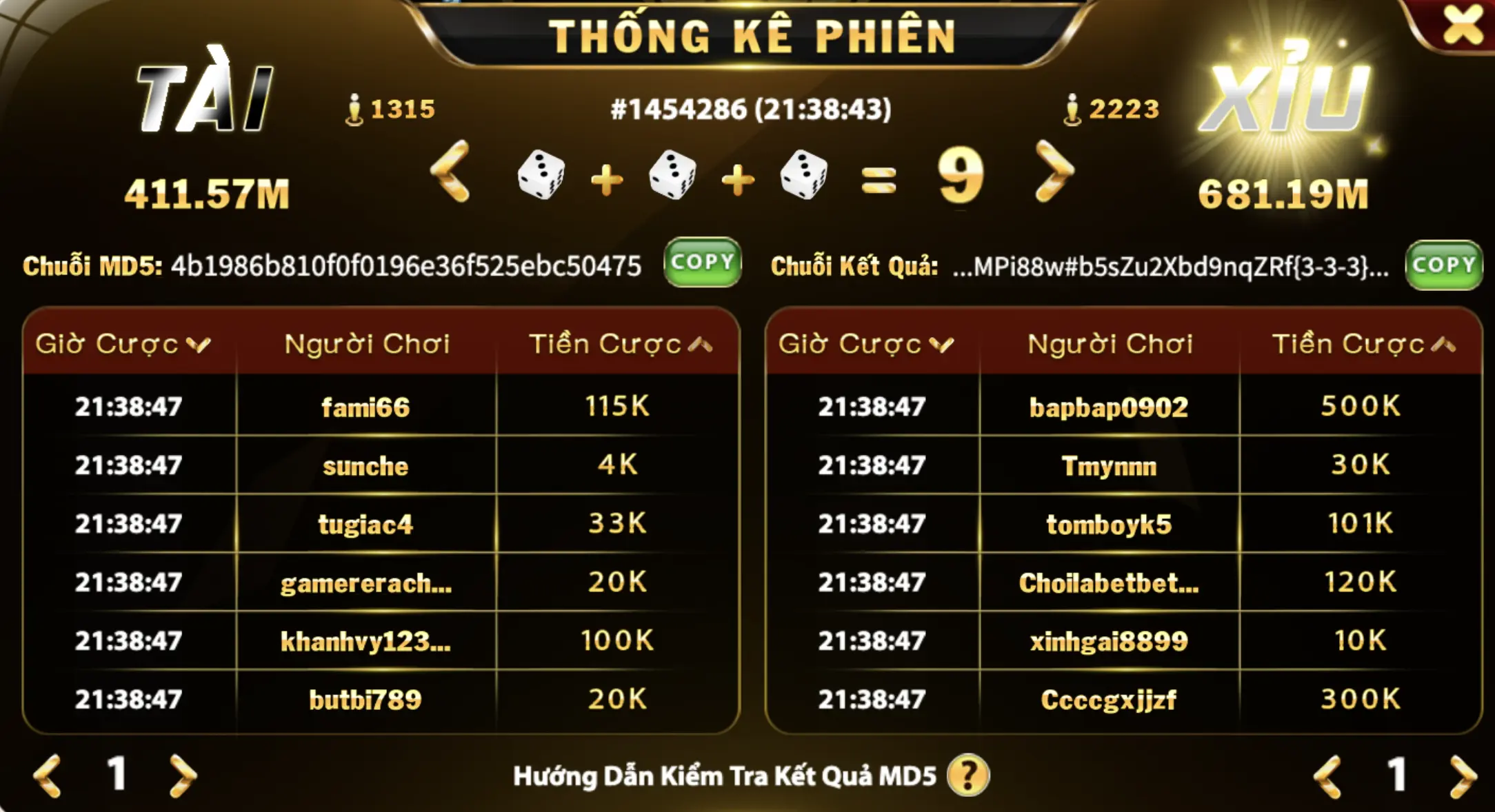 Luật chơi game Tài xỉu dựa trên kết quả viên xúc xắc khi lắc ngẫu nhiên