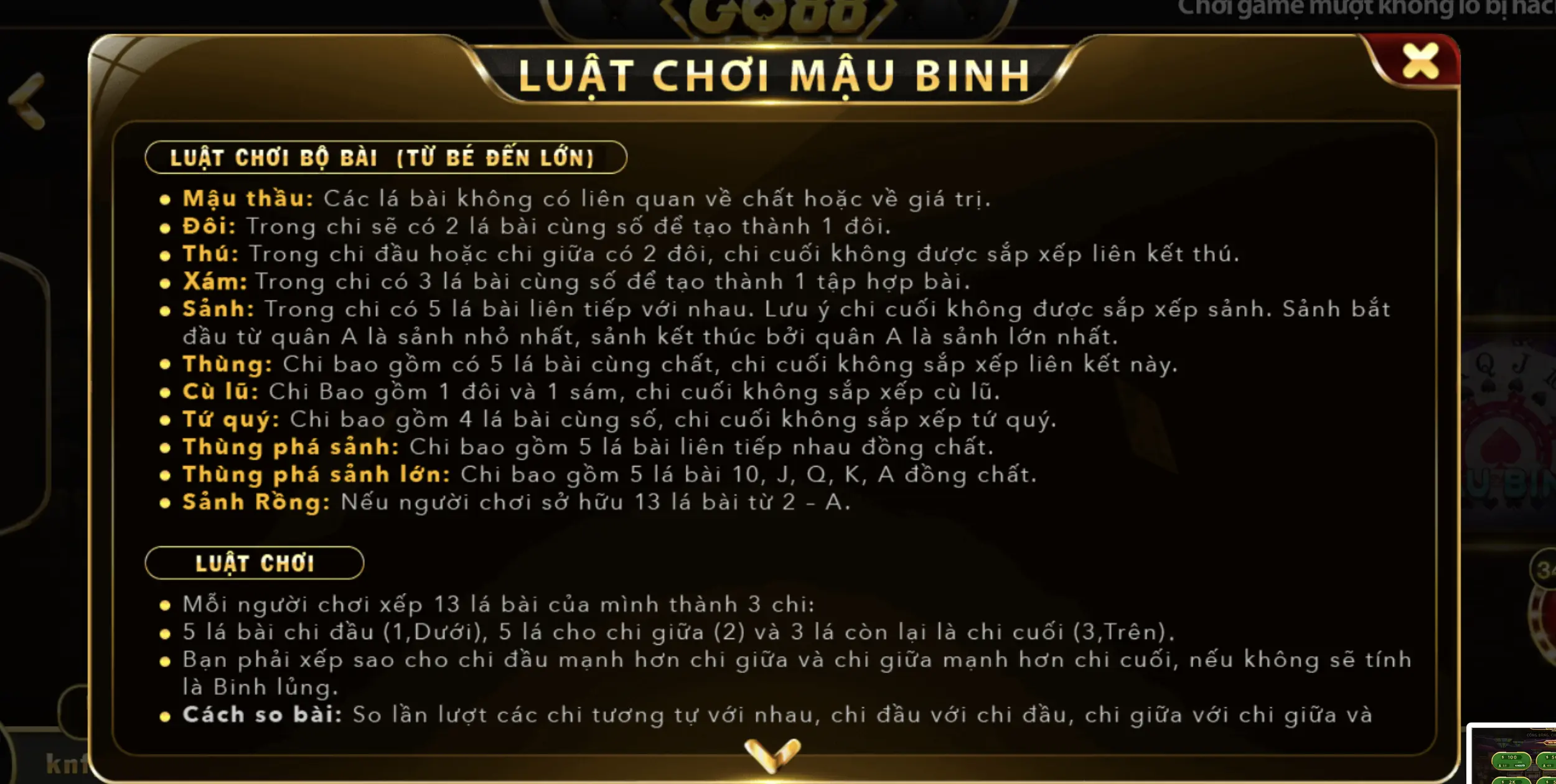 Cách tham gia Mậu binh tại Go88 khá đơn giản chỉ qua vài bước nhỏ