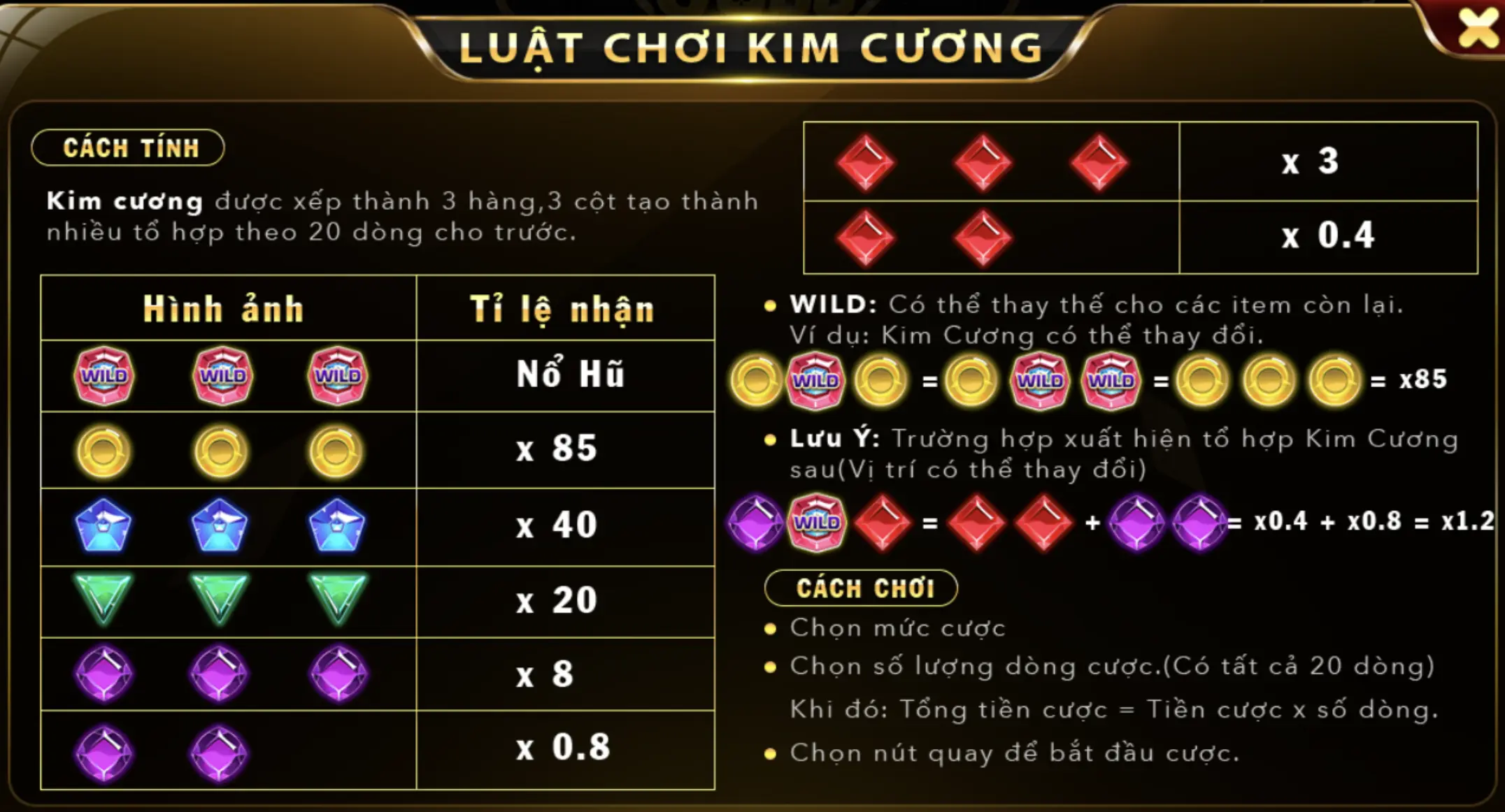 Kim cương có cách chơi dễ tiếp cận