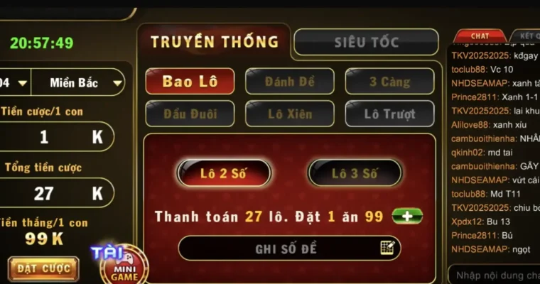 Lô 3 càng miền Bắc phổ biến