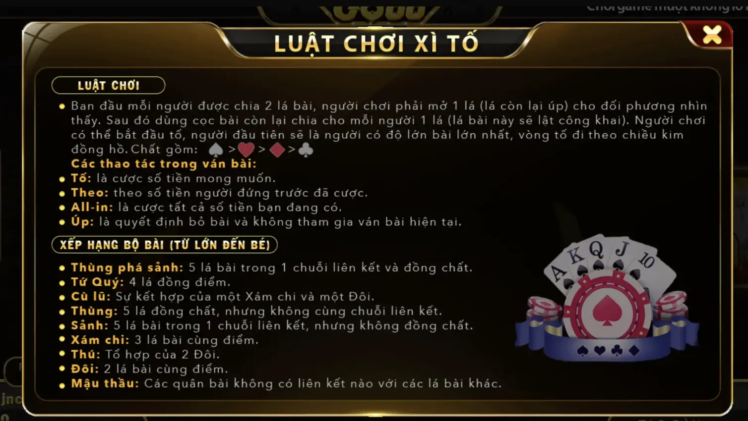 Xì Tố còn có những luật chơi đặc biệt