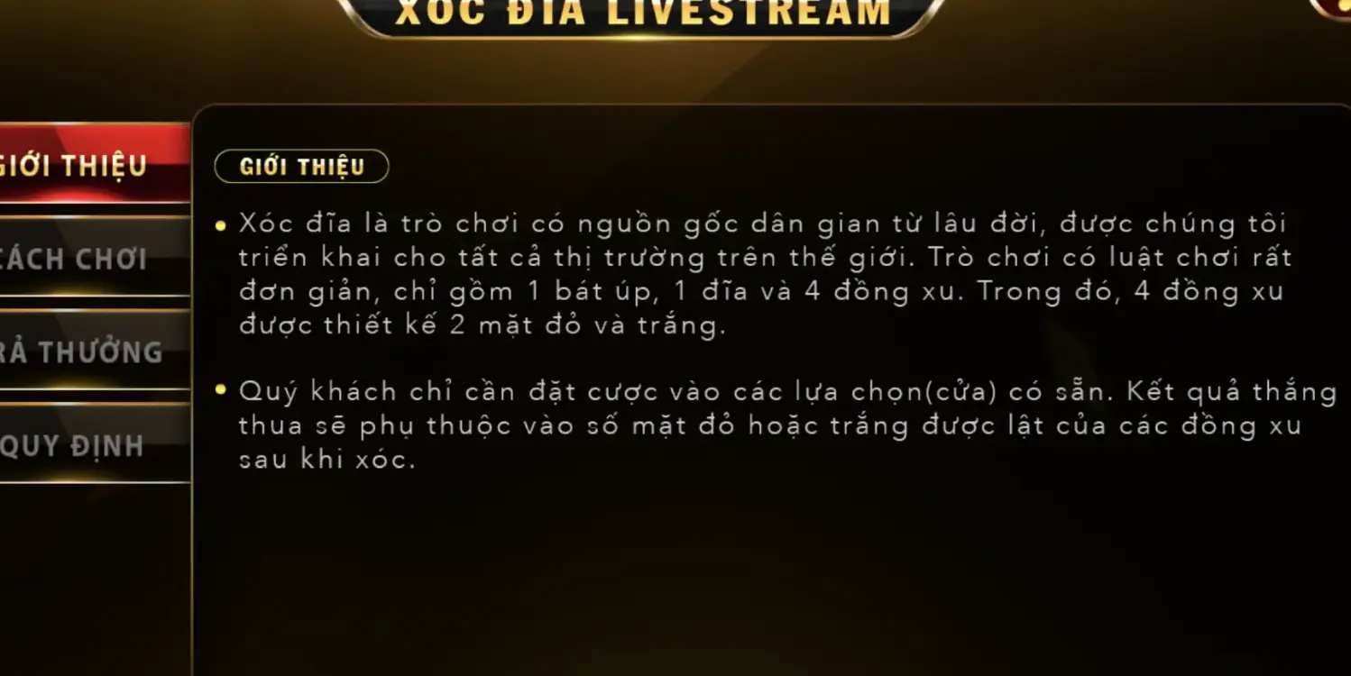 Cách chơi Xóc đĩa livestream dễ hiểu