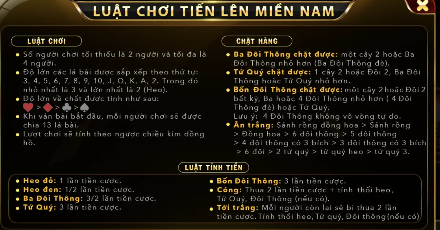 Cách tính điểm Tiến lên miền Nam đơn giản tại Go 88